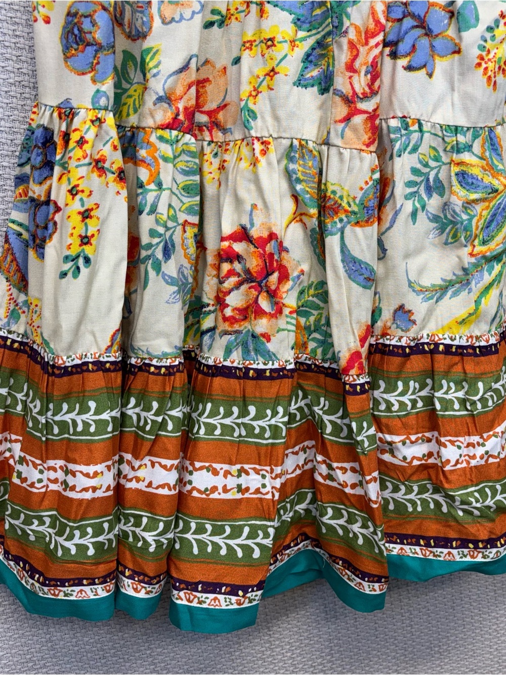 NWT Soft Surroundings Kara Tiered Boho Maxi Dress 1X Floral Cottagecore Peasant - Picture 5 of 10